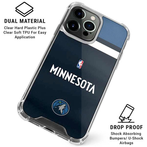 NBA Minnesota Timberwolves Jersey iPhone 16 Pro Max Clear Case